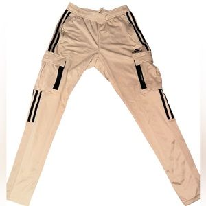 adidas Tan Sweatpants with Black Stripes